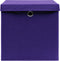 vidaXL - Opbergboxen - met - deksel - 10 - st - 32x32x32 - cm - stof - paars