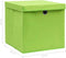 vidaXL - Opbergboxen - met - deksel - 10 - st - 32x32x32 - cm - stof - paars