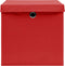 vidaXL - Opbergboxen - met - deksel - 10 - st - 32x32x32 - cm - stof - wit
