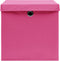 vidaXL - Opbergboxen - met - deksel - 10 - st - 32x32x32 - cm - stof - roze
