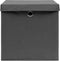 vidaXL - Opbergboxen - met - deksel - 10 - st - 32x32x32 - cm - stof - grijs