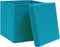 vidaXL - Opbergboxen - met - deksel - 10 - st - 32x32x32 - cm - stof - babyblauw