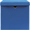 vidaXL - Opbergboxen - met - deksel - 10 - st - 32x32x32 - cm - stof - blauw