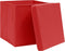 vidaXL - Opbergboxen - met - deksel - 10 - st - 32x32x32 - cm - stof - wit