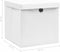 vidaXL - Opbergboxen - met - deksel - 10 - st - 32x32x32 - cm - stof - wit
