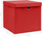 vidaXL - Opbergboxen - met - deksel - 10 - st - 32x32x32 - cm - stof - wit