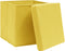 vidaXL - Opbergboxen - met - deksel - 10 - st - 32x32x32 - cm - stof - geel