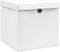 vidaXL - Opbergboxen - met - deksel - 10 - st - 32x32x32 - cm - stof - wit