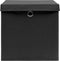 vidaXL - Opbergboxen - met - deksel - 10 - st - 32x32x32 - cm - stof - zwart