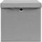 vidaXL - Opbergboxen - met - deksel - 10 - st - 32x32x32 - cm - stof - grijs