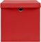 vidaXL - Opbergboxen - met - deksel - 10 - st - 32x32x32 - cm - stof - wit