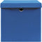 vidaXL - Opbergboxen - met - deksel - 4 - st - 28x28x28 - cm - blauw