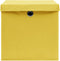 vidaXL - Opbergboxen - met - deksel - 4 - st - 28x28x28 - cm - geel