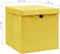 vidaXL - Opbergboxen - met - deksel - 4 - st - 28x28x28 - cm - geel