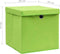vidaXL - Opbergboxen - met - deksel - 4 - st - 28x28x28 - cm - groen