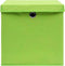 vidaXL - Opbergboxen - met - deksel - 4 - st - 28x28x28 - cm - groen