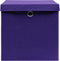 vidaXL - Opbergboxen - met - deksel - 4 - st - 28x28x28 - cm - paars