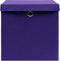 vidaXL - Opbergboxen - met - deksel - 4 - st - 28x28x28 - cm - paars