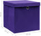 vidaXL - Opbergboxen - met - deksel - 4 - st - 28x28x28 - cm - paars