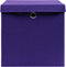 vidaXL - Opbergboxen - met - deksel - 4 - st - 28x28x28 - cm - paars