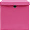 vidaXL - Opbergboxen - met - deksel - 4 - st - 28x28x28 - cm - roze