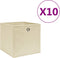 vidaXL - Opbergboxen - met - deksel - 4 - st - 28x28x28 - cm - wit