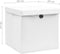 vidaXL - Opbergboxen - met - deksel - 4 - st - 28x28x28 - cm - wit