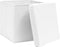 vidaXL - Opbergboxen - met - deksel - 4 - st - 28x28x28 - cm - wit