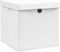 vidaXL - Opbergboxen - met - deksel - 4 - st - 28x28x28 - cm - wit