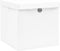vidaXL - Opbergboxen - met - deksel - 4 - st - 28x28x28 - cm - wit