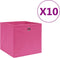 vidaXL - Opbergboxen - met - deksel - 4 - st - 28x28x28 - cm - zwart