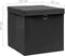 vidaXL - Opbergboxen - met - deksel - 4 - st - 28x28x28 - cm - zwart