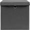 vidaXL - Opbergboxen - met - deksel - 4 - st - 28x28x28 - cm - zwart