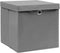 vidaXL - Opbergboxen - met - deksel - 4 - st - 32x32x32 - cm - stof - zwart