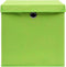 vidaXL - Opbergboxen - met - deksel - 4 - st - 32x32x32 - cm - stof - groen