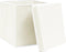 vidaXL - Opbergboxen - met - deksel - 4 - st - 32x32x32 - cm - stof - wit