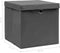 vidaXL - Opbergboxen - met - deksel - 4 - st - 32x32x32 - cm - stof - grijs