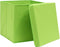 vidaXL - Opbergboxen - met - deksel - 4 - st - 32x32x32 - cm - stof - groen