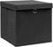 vidaXL - Opbergboxen - met - deksel - 4 - st - 32x32x32 - cm - stof - zwart