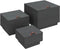 vidaXL - Opbergboxen - met - deksels - 3 - st - massief - grenenhout - grijs