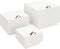 vidaXL - Opbergboxen - met - deksels - 3 - st - massief - grenenhout - wit