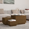 vidaXL - Opbergboxen - met - deksels - 3 - st - massief - grenenhout - honingbruin