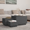 vidaXL - Opbergboxen - met - deksels - 3 - st - massief - grenenhout - grijs