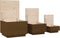 vidaXL - Opbergboxen - met - deksels - 3 - st - massief - grenenhout - honingbruin