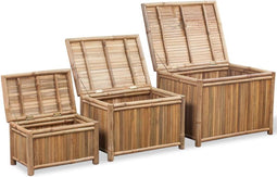 vidaXL - Opbergdozen - bamboe - 3 - st