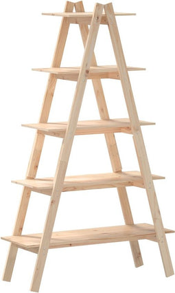 vidaXL - Opbergek - 5-laags - A-vorm - 110x40x180,5 - cm - massief - grenenhout