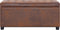 vidaXL - Opberghocker - 87,5 - cm - kunstsuède - bruin