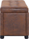 vidaXL - Opberghocker - 87,5 - cm - kunstsuède - bruin