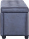 vidaXL - Opberghocker - 87,5 - cm - kunstsuède - grijs