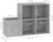 vidaXL - Opbergkast - 105x35,5x70 - cm - bewerkt - hout - betongrijs